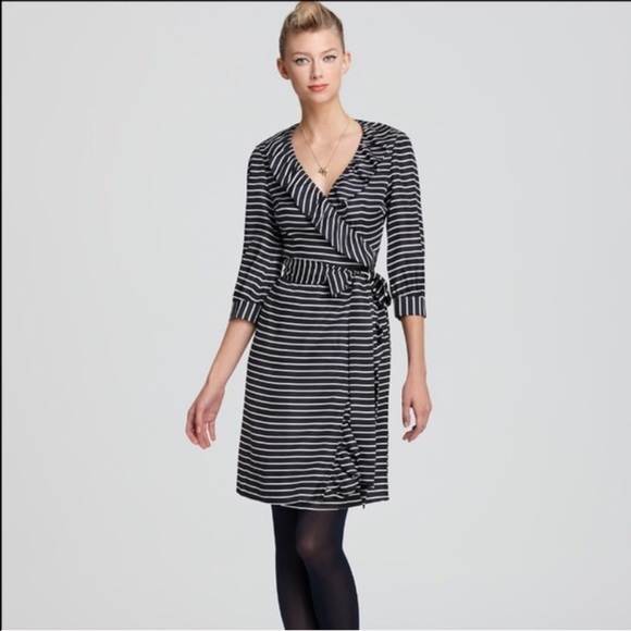 Kate Spade Daniella Striped Wrap Dress - Picture 1 of 4